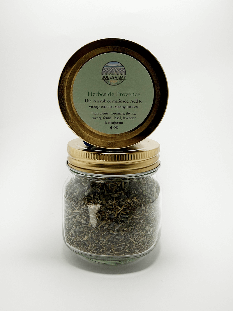 Herbs de Provence on neutral background